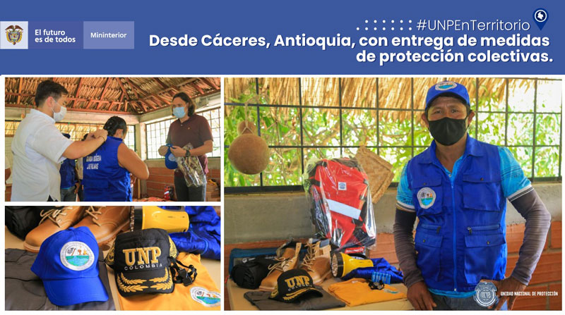 #UNPEnTerritorio logra cobertura total con entrega de medidas de protección colectivas a familias indígenas de Cáceres en Antioquia