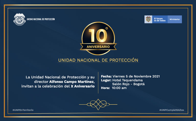 INVITACION X ANIVERSARIO UNP