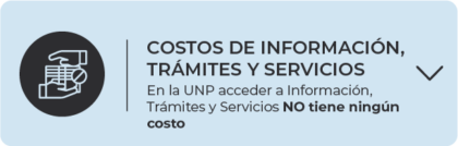 Costos de información, Trámites y Servicios