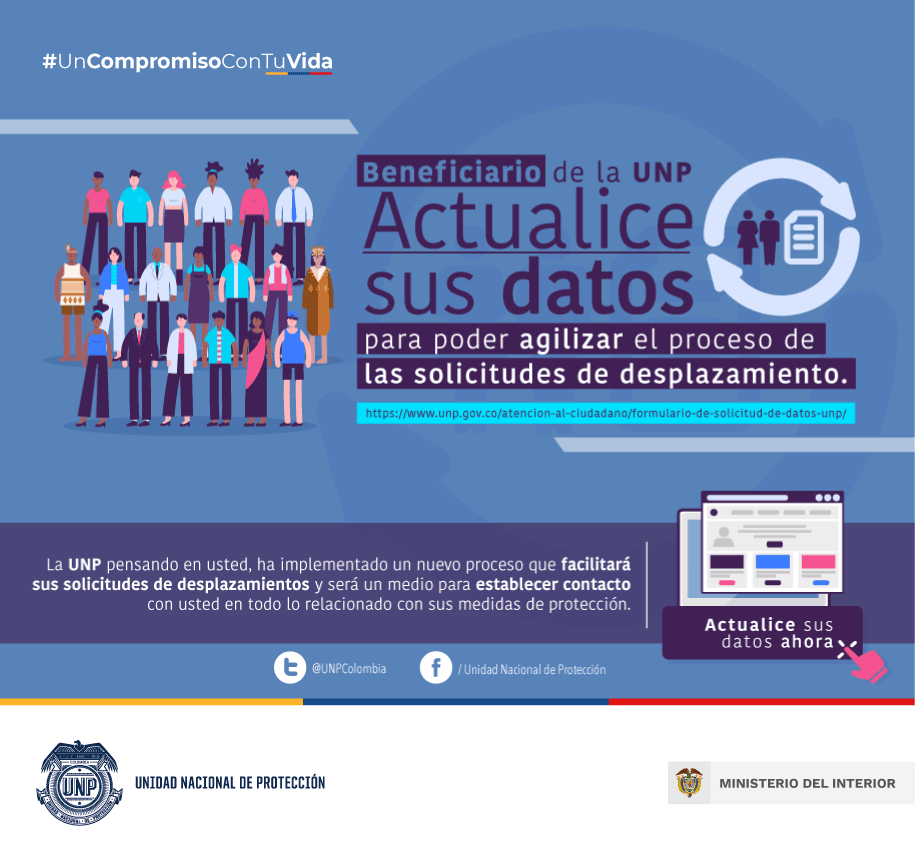 actualización de datos UNP