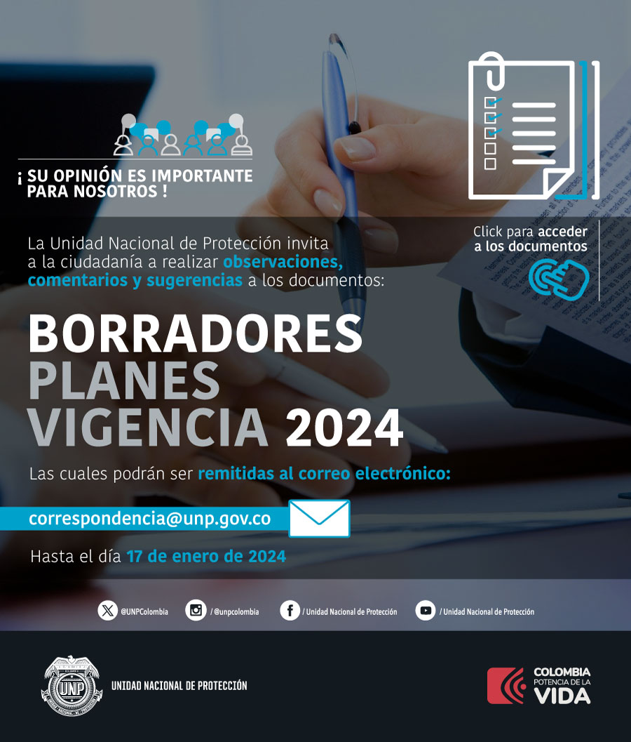 Consulte los borradores de los planes vigencia 2024