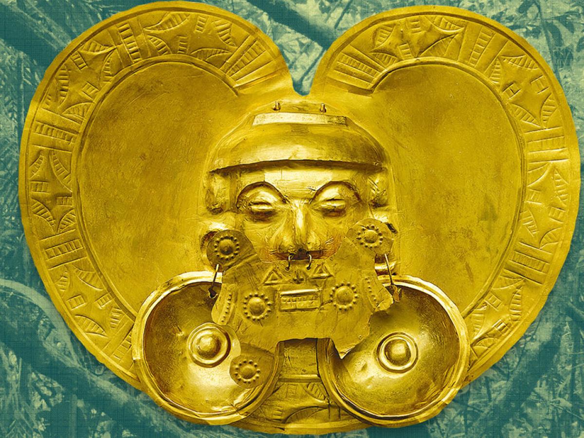 Pieza indígena de oro