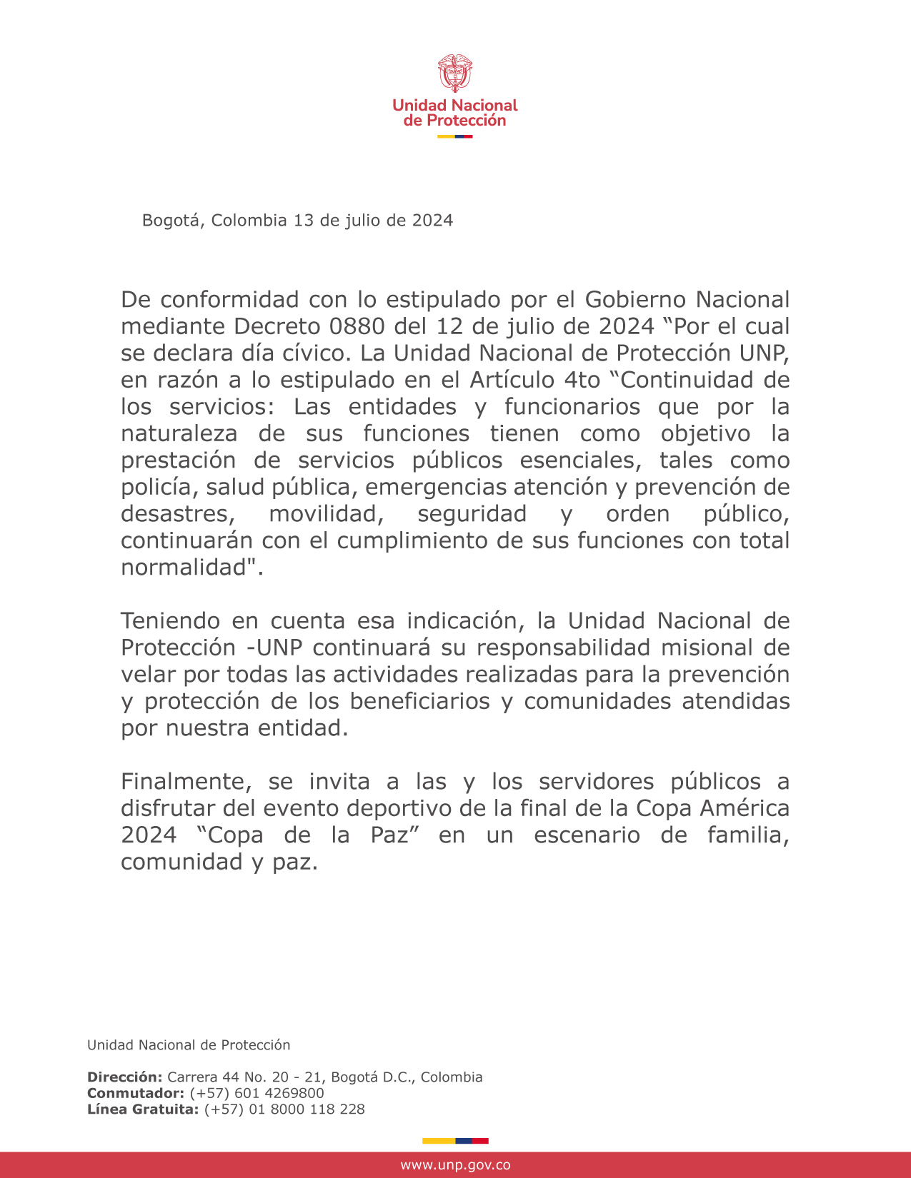 13 de julio 2024