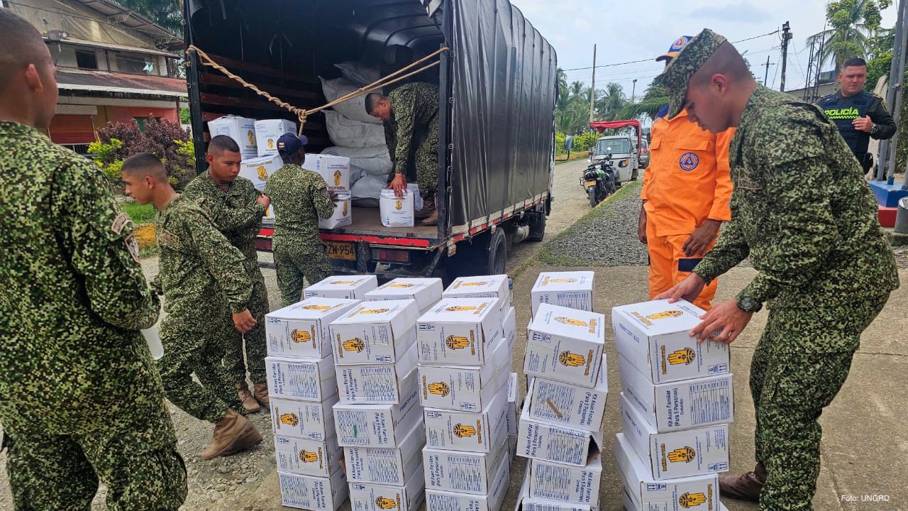 UNGRD ha entregado mercados a más de 1.700 familias afectadas por emergencia invernal en Chocó