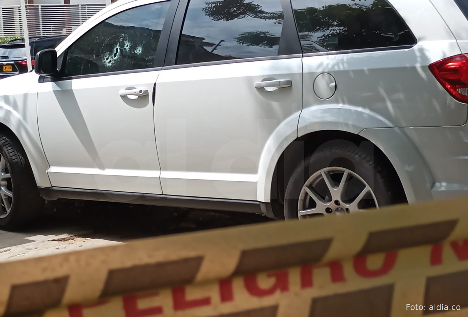 Camioneta impactada_Palmira