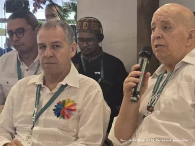 Otty Patiño y su asesor principal, Álvaro Jiménez Millán